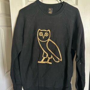 Black and Gold Owl Sweater
